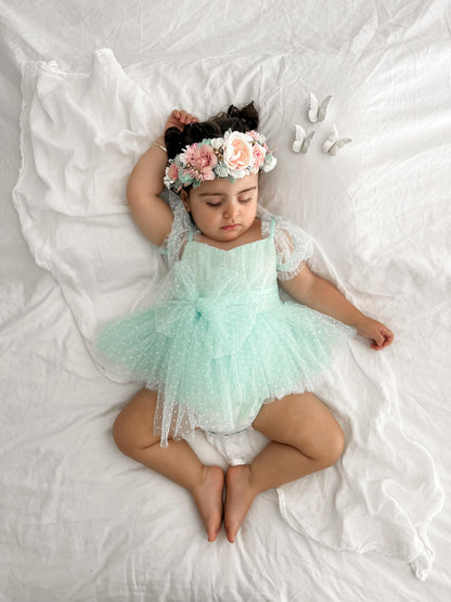Tinkerbell Peppermint Baby Girl Tulle Party Romper