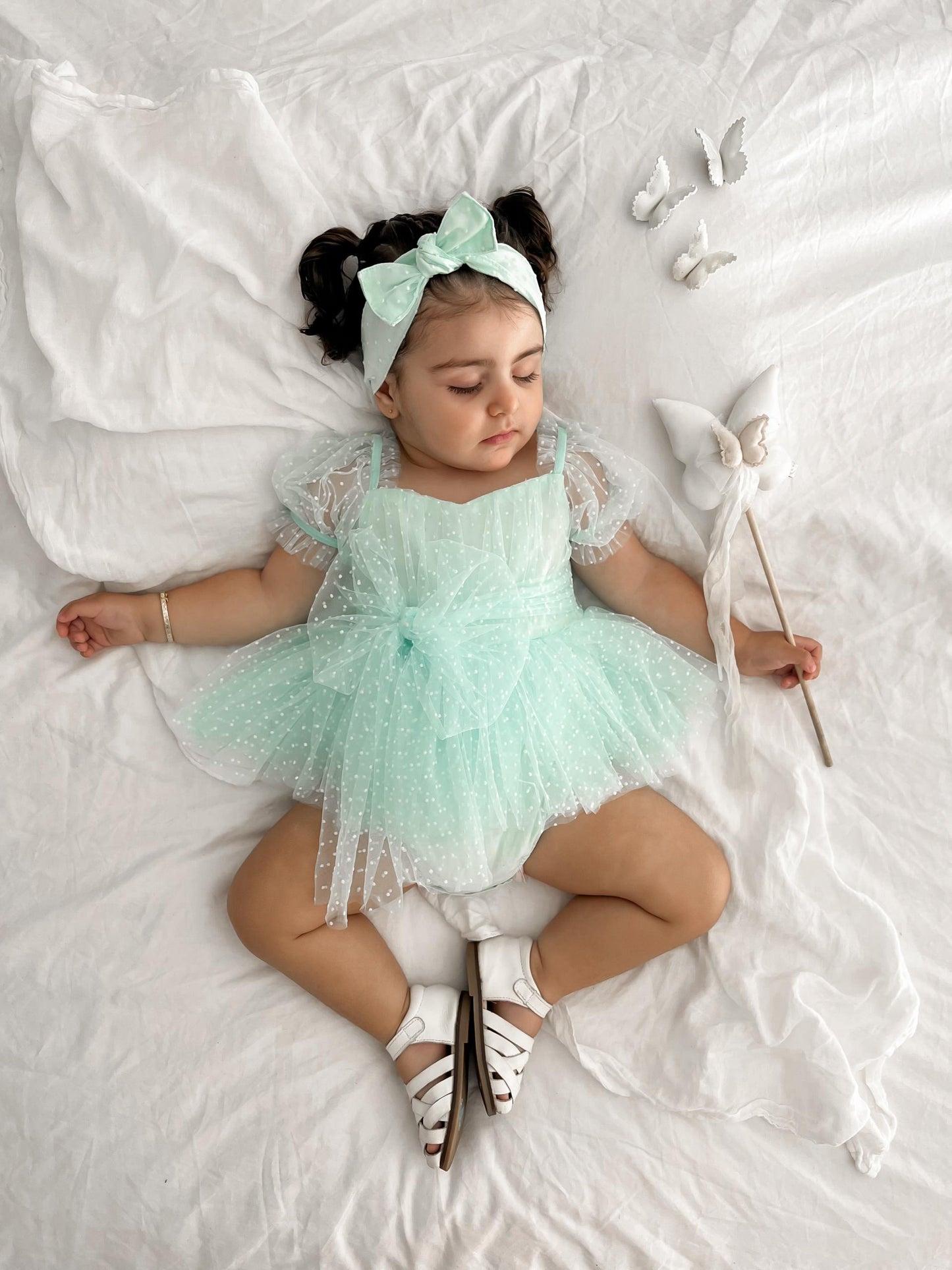 Tinkerbell Peppermint Baby Girl Tulle Party Romper