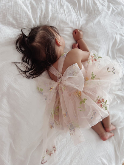 Sugar Plum Heavenly Pink Baby Girl Tulle Party Romper