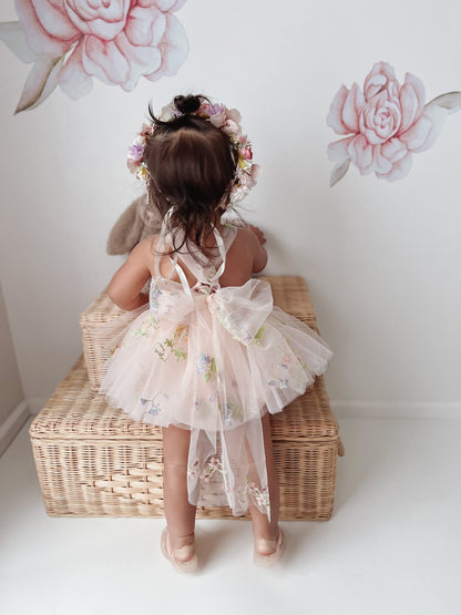Sugar Plum Heavenly Pink Baby Girl Tulle Party Romper