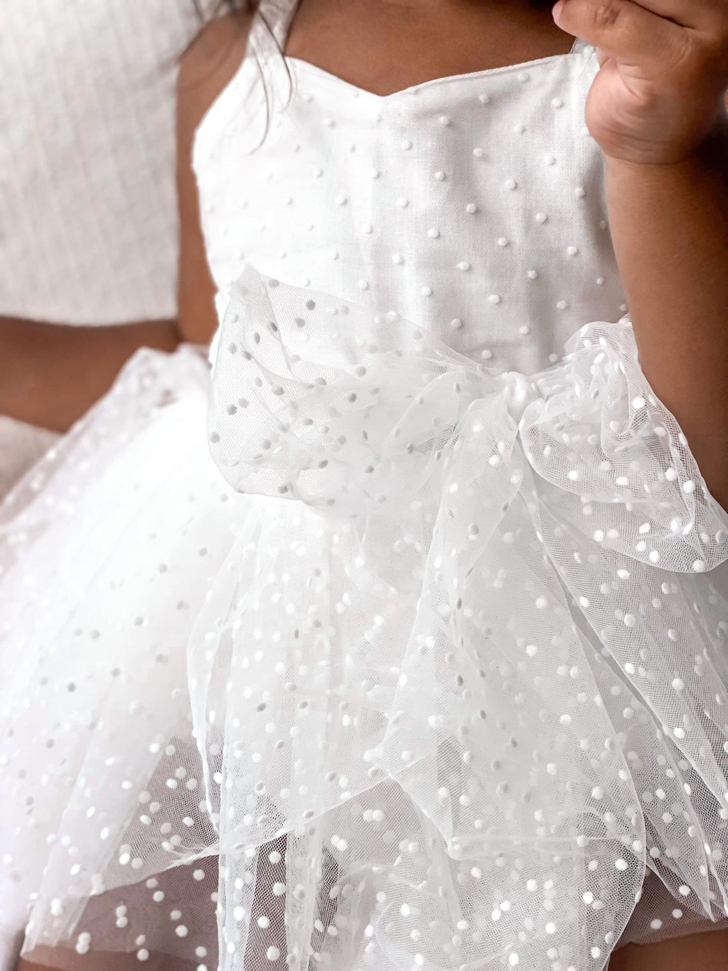 White Wildflower Baby Girl Tulle Party Romper