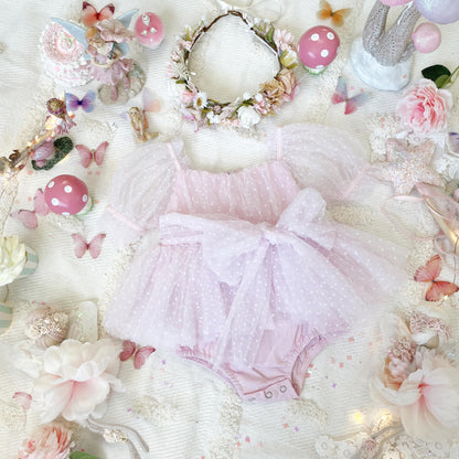 Tinkerbell Sweet Lilac Baby Girl Tulle Party Romper