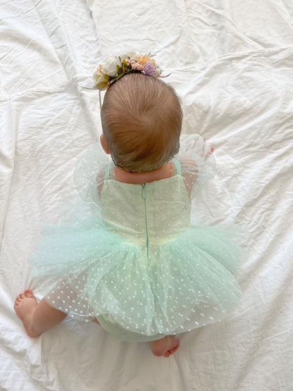 Tinkerbell Peppermint Baby Girl Tulle Party Romper