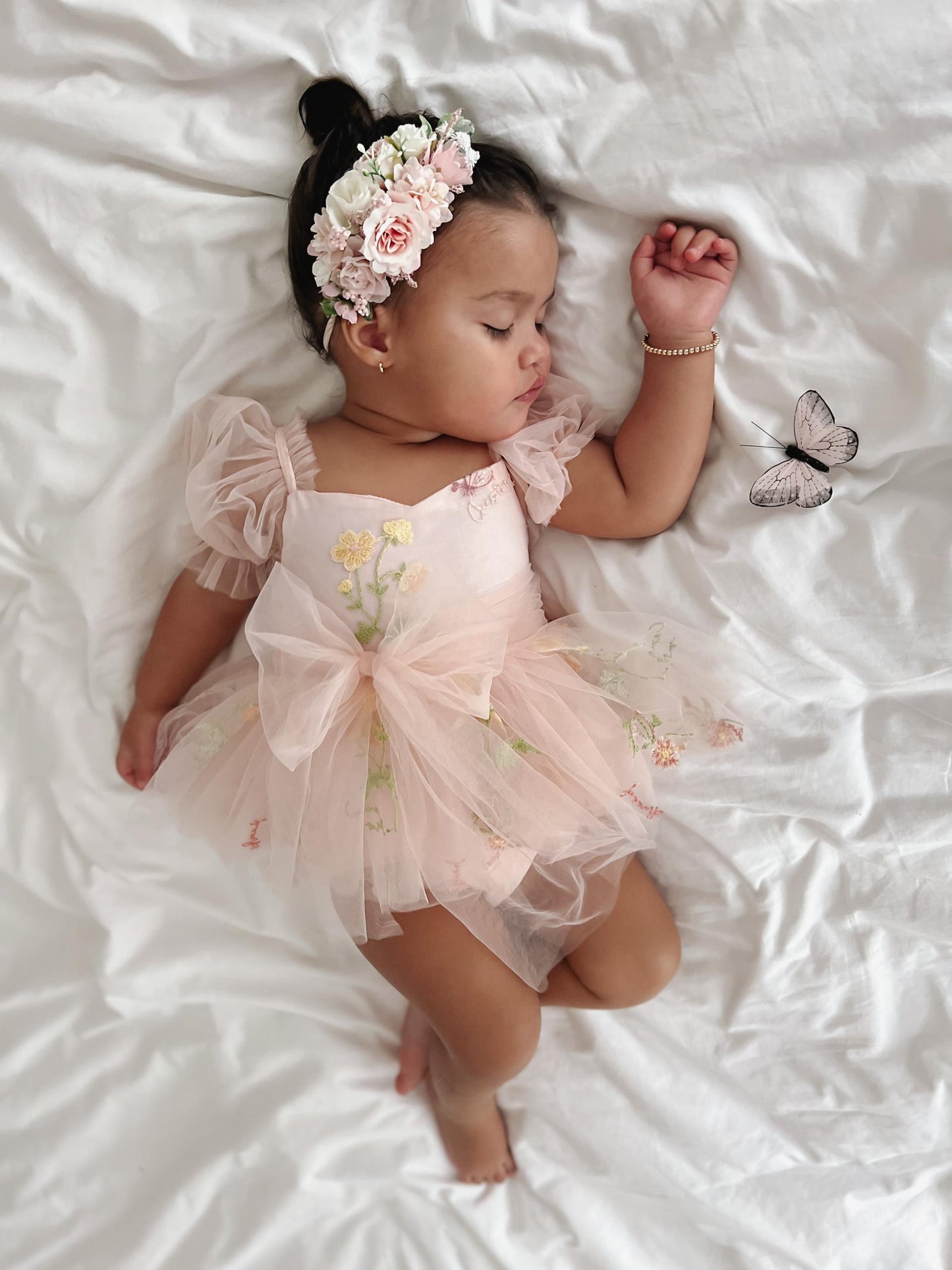Cupcake Heavenly Pink Baby Girls Tulle Party Romper