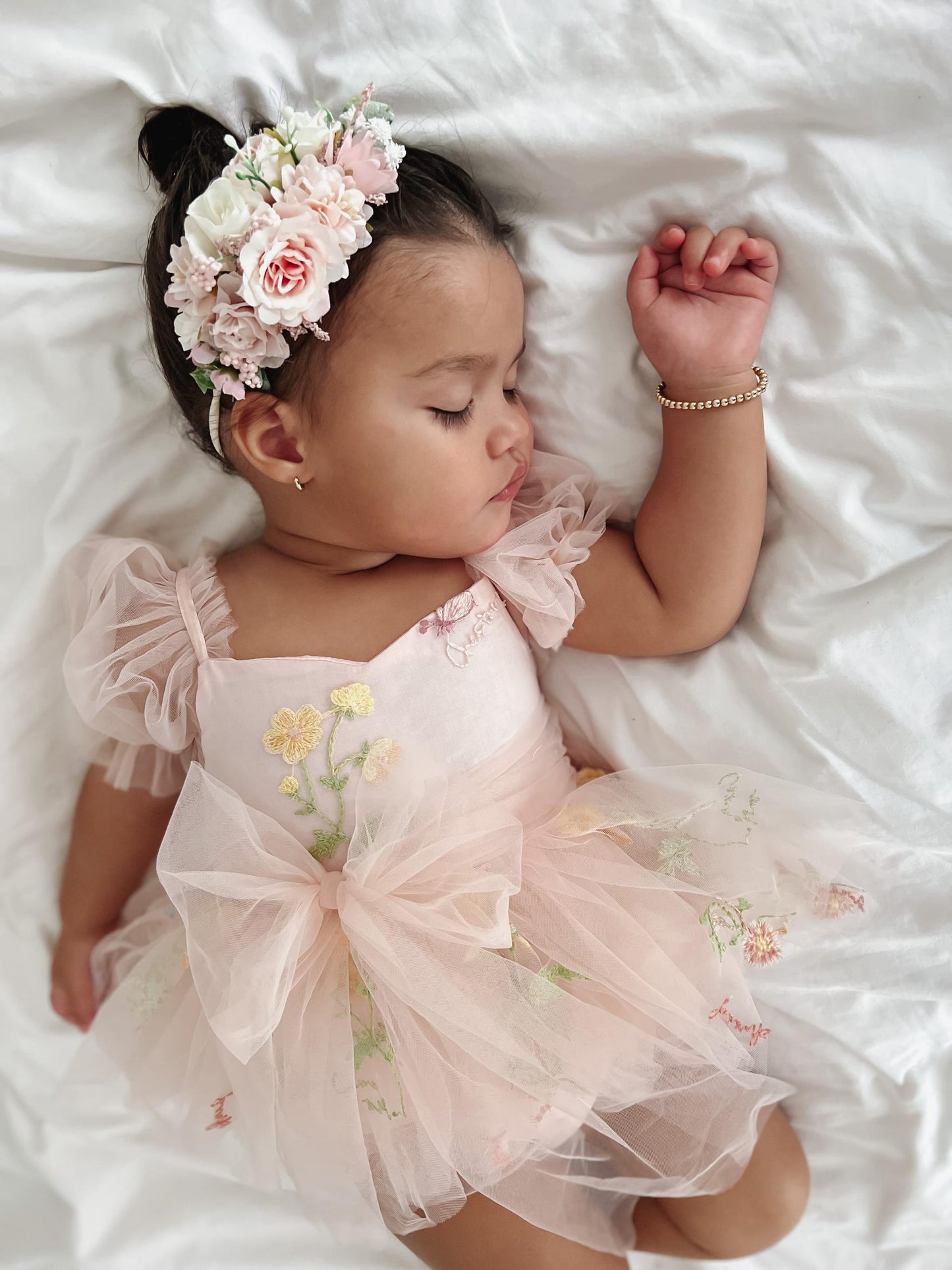 Cupcake Heavenly Pink Baby Girls Tulle Party Romper