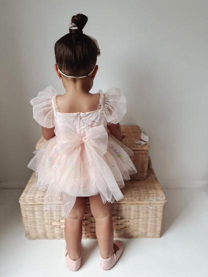 Cupcake Heavenly Pink Baby Girls Tulle Party Romper