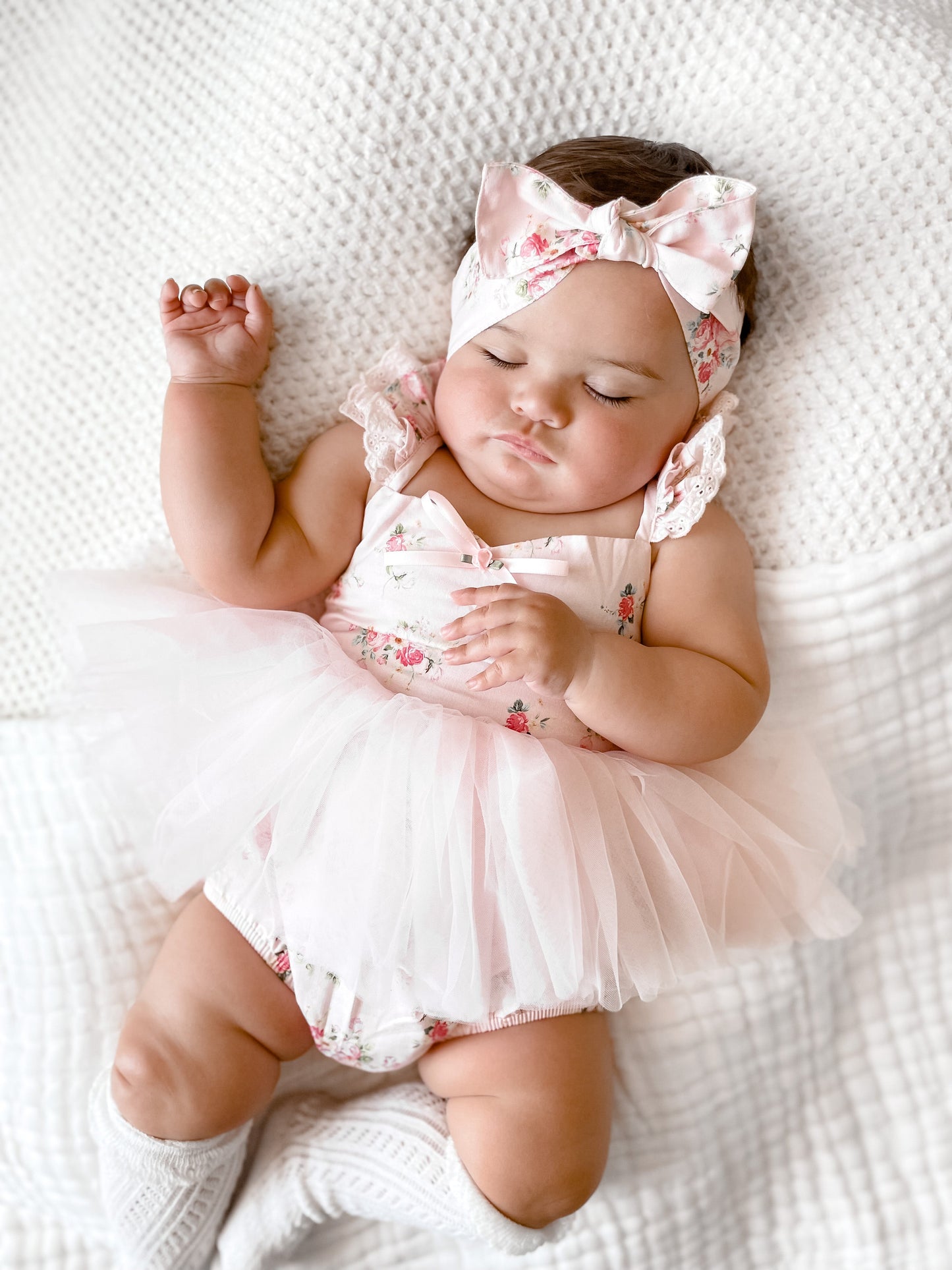 Mirabelle Flower Candy Pink Baby Girl Floral Tulle Party Romper