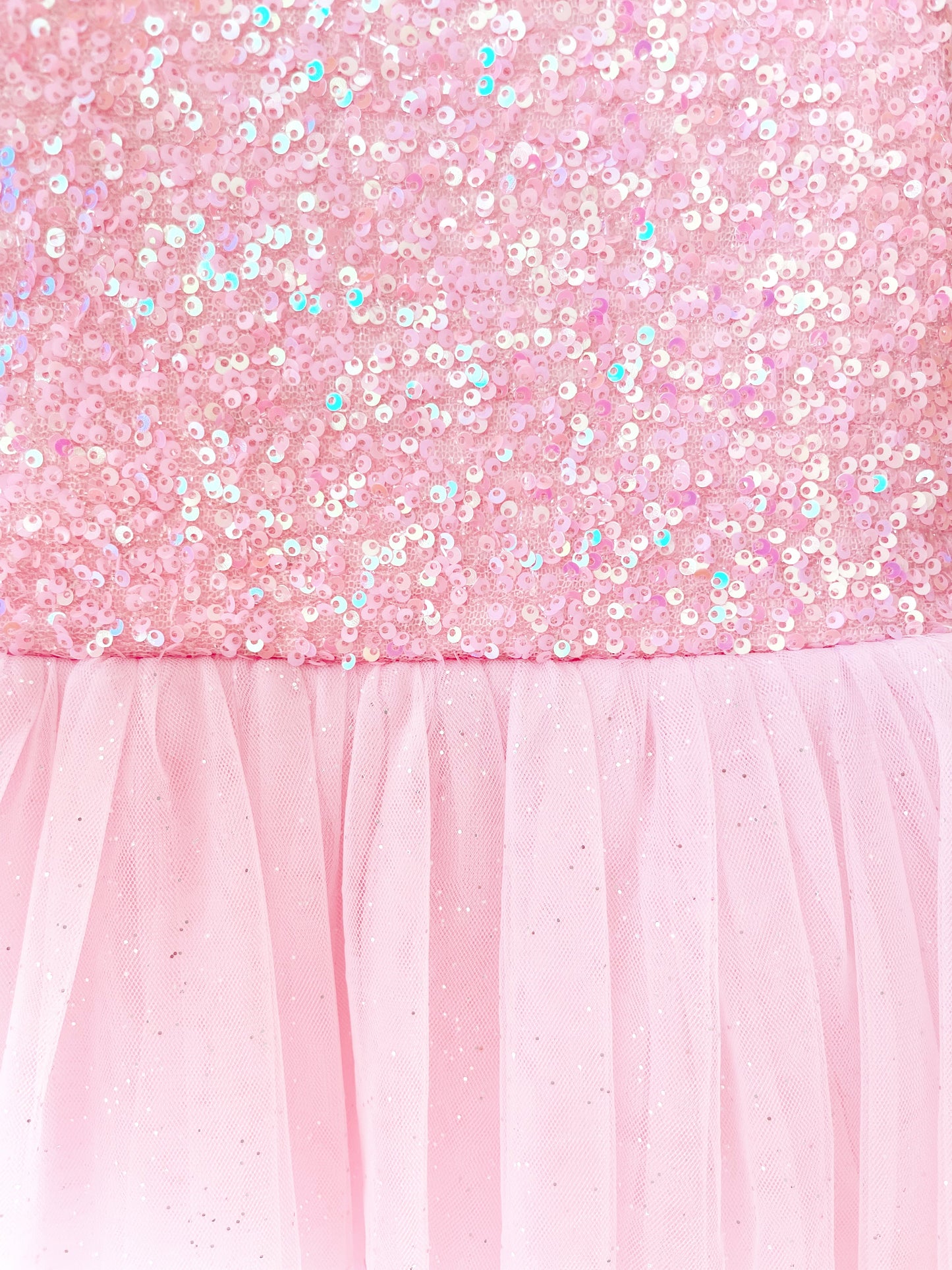 Polly Candy Pink Sequin Baby Girl Tulle Party Romper