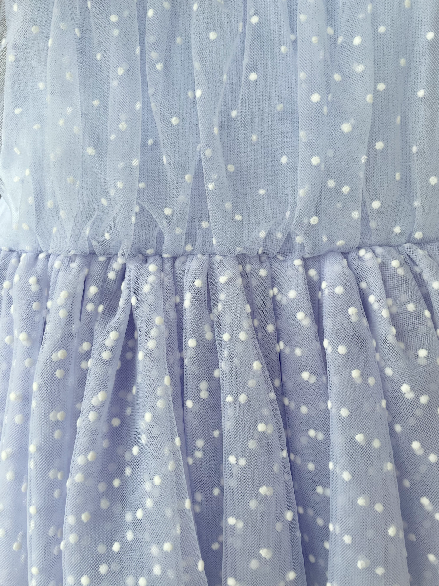 Swiss Dot Periwinkle Flower Fairy Baby Girl Tulle Party Romper
