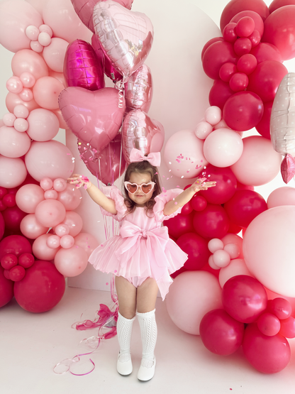 Dolly Candy Pink Organza Baby Girl Party Romper