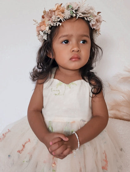 Sugar Plum Lemon Baby Girl Tulle Party Romper