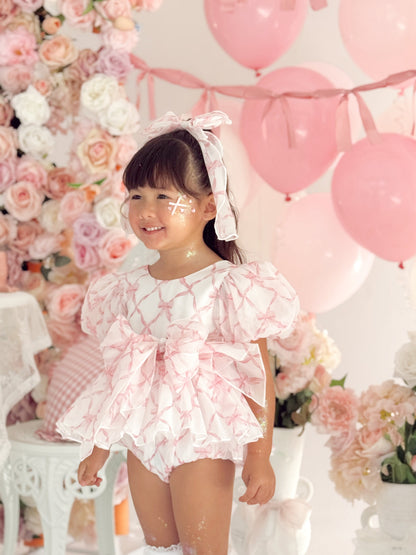 Pretty In Pink Organza Baby Girl Party Romper