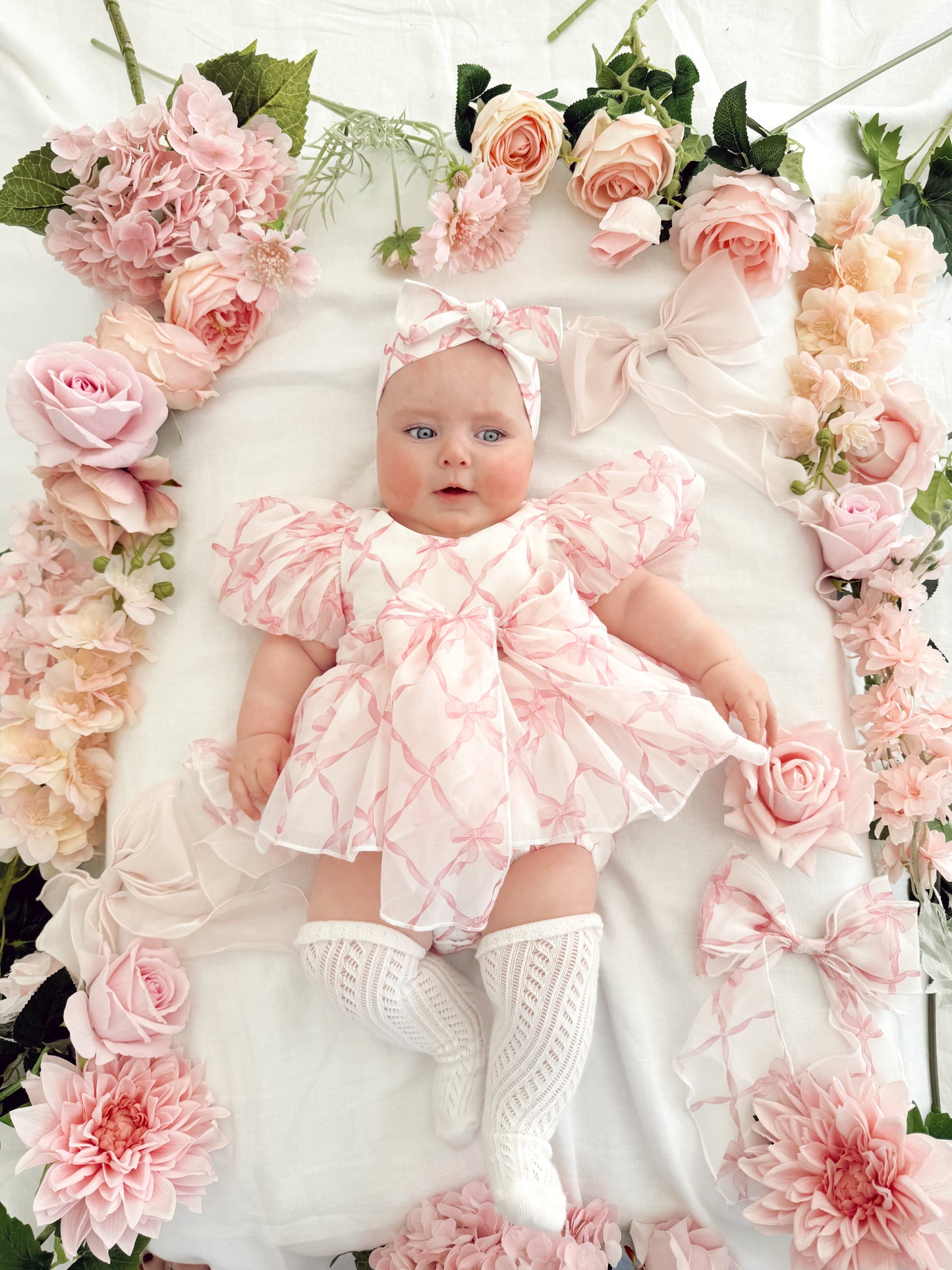 Pretty In Pink Organza Baby Girl Party Romper