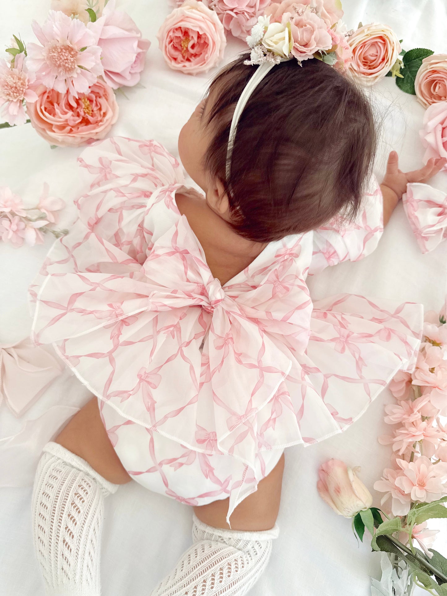 Pretty In Pink Organza Baby Girl Party Romper