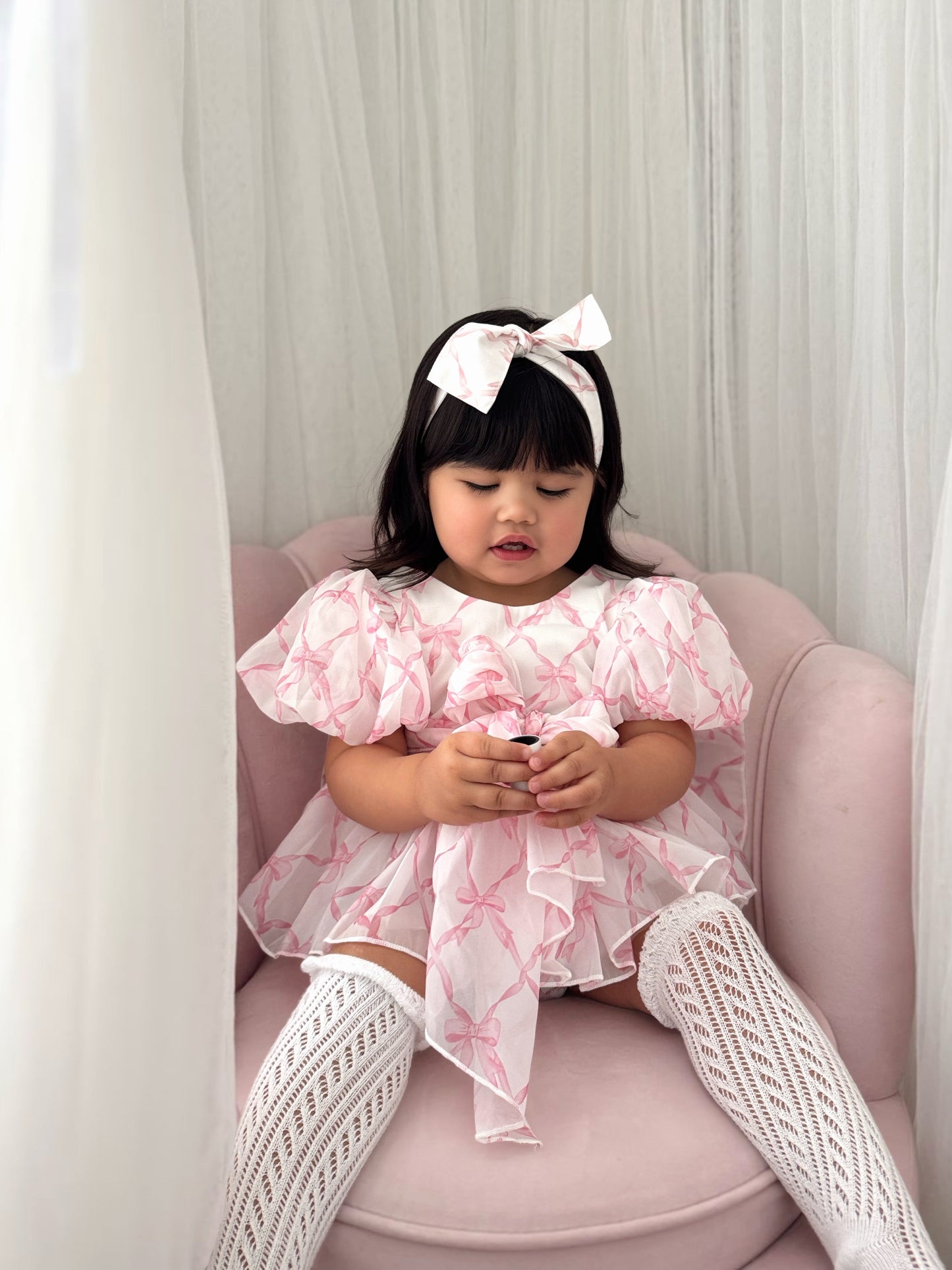 Pretty In Pink Organza Baby Girl Party Romper