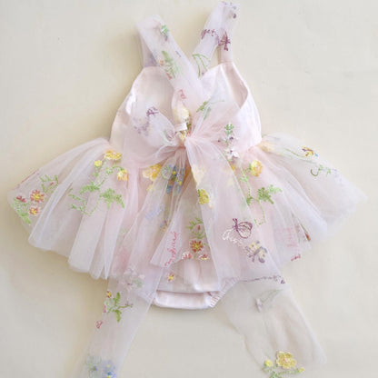 Sugar Plum Heavenly Pink Baby Girl Tulle Party Romper