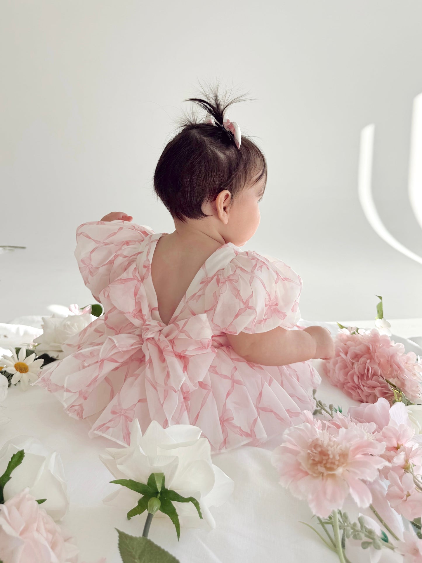 Pretty In Pink Organza Baby Girl Party Romper