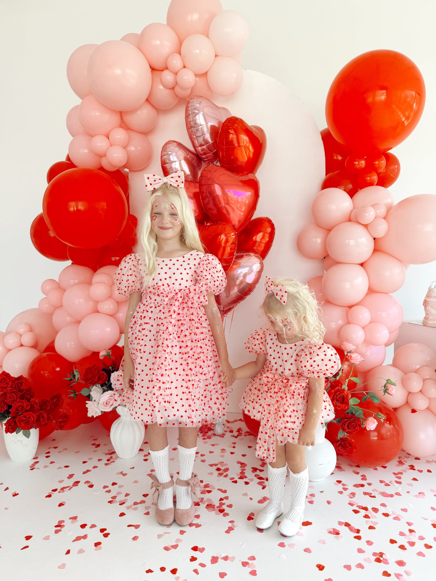 Lover Pink Heart Baby Girl Tulle Party Romper