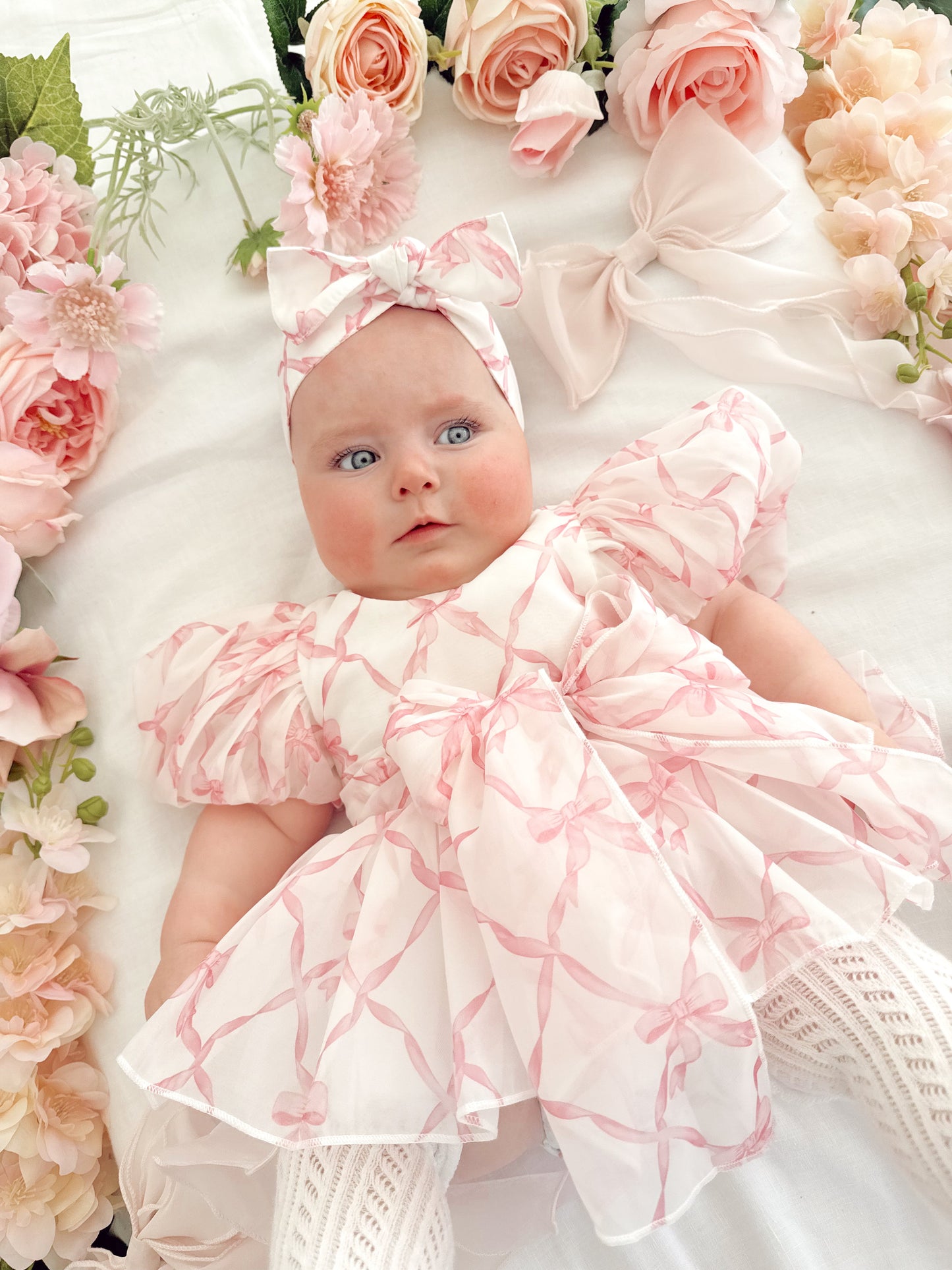 Pretty In Pink Organza Baby Girl Party Romper
