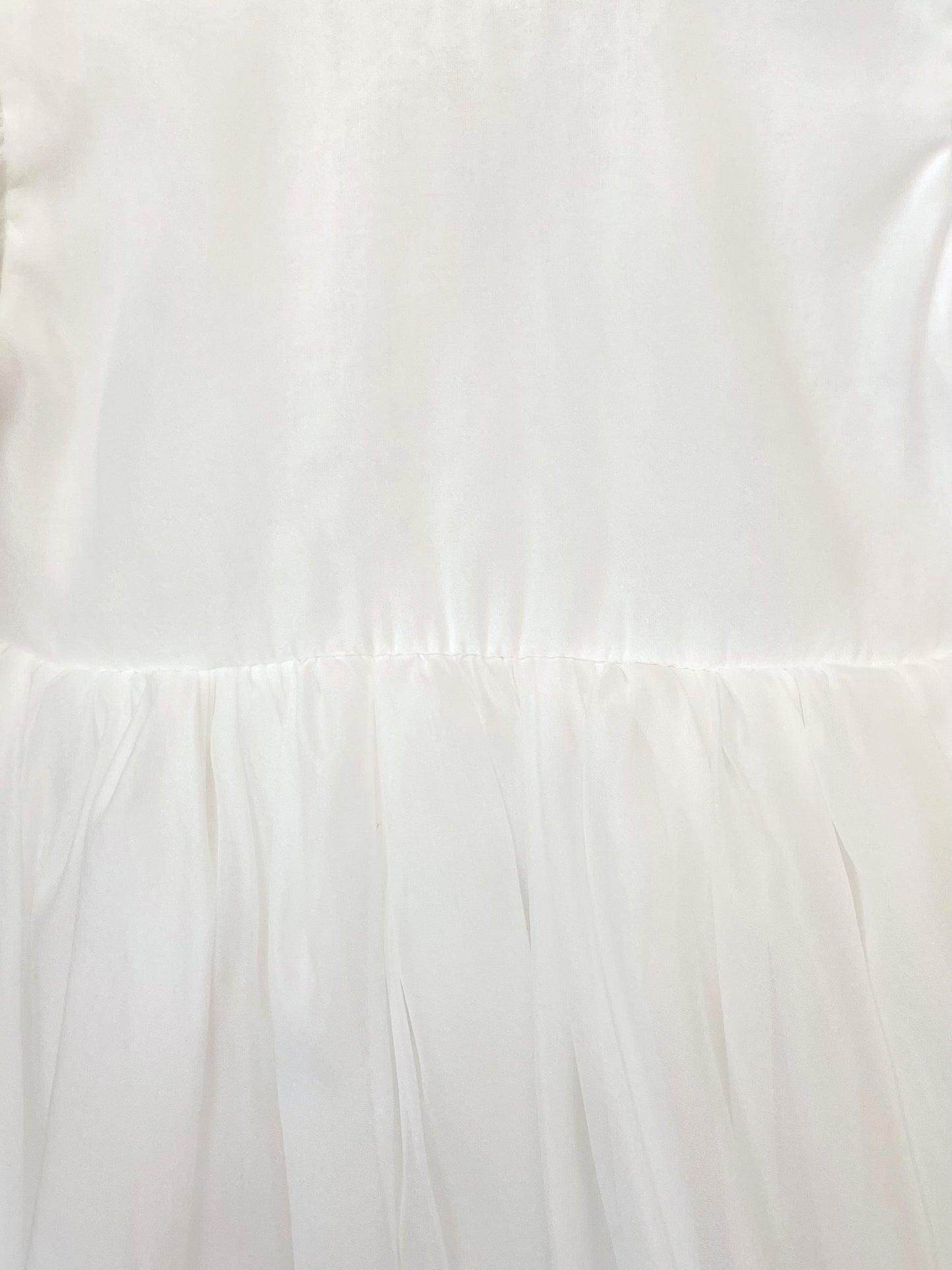 Clementine Matte White Organza Baby Girl Romper