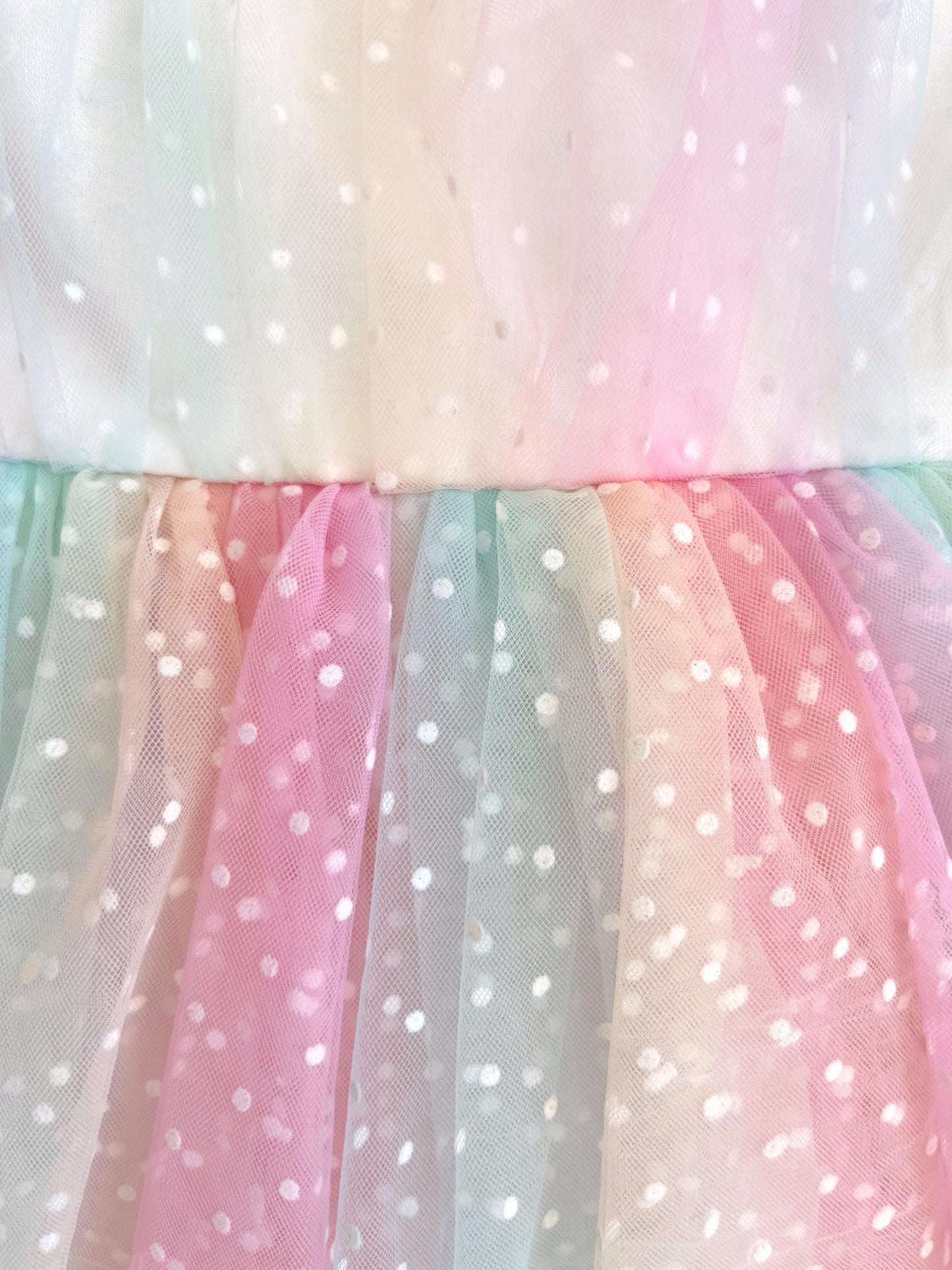 Rainbow Fairy Floss Baby Girl Tulle Party Romper