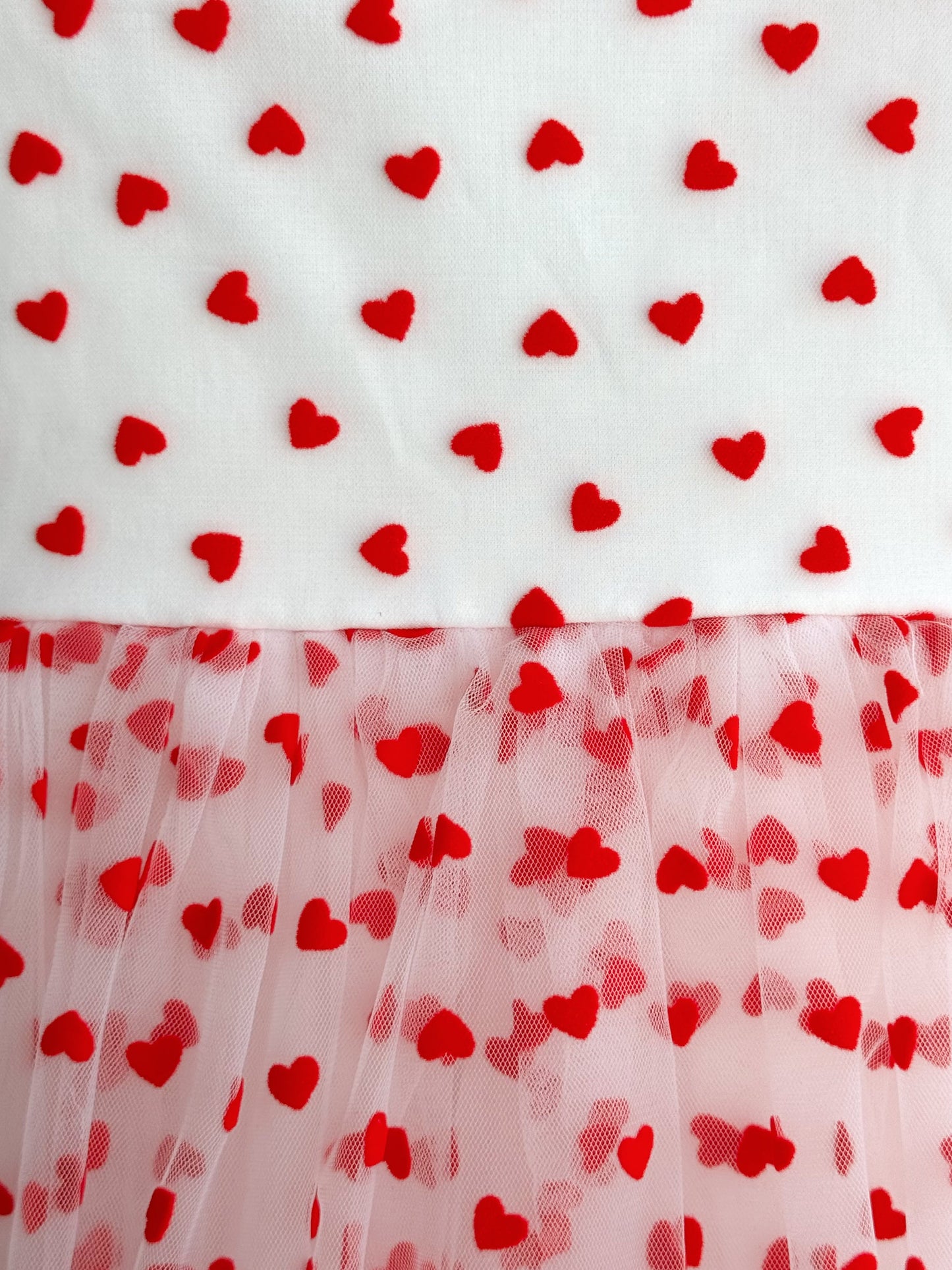 Valentina White Heart Baby Girl Tulle Party Romper