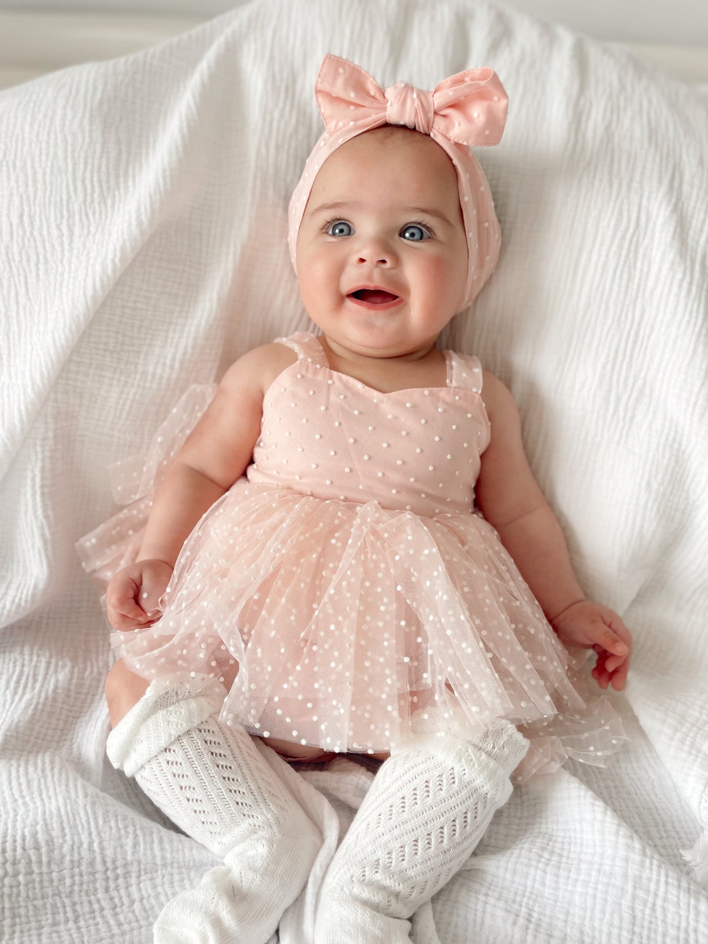 Wildflower Pink Rose Baby Girl Tulle Party Romper