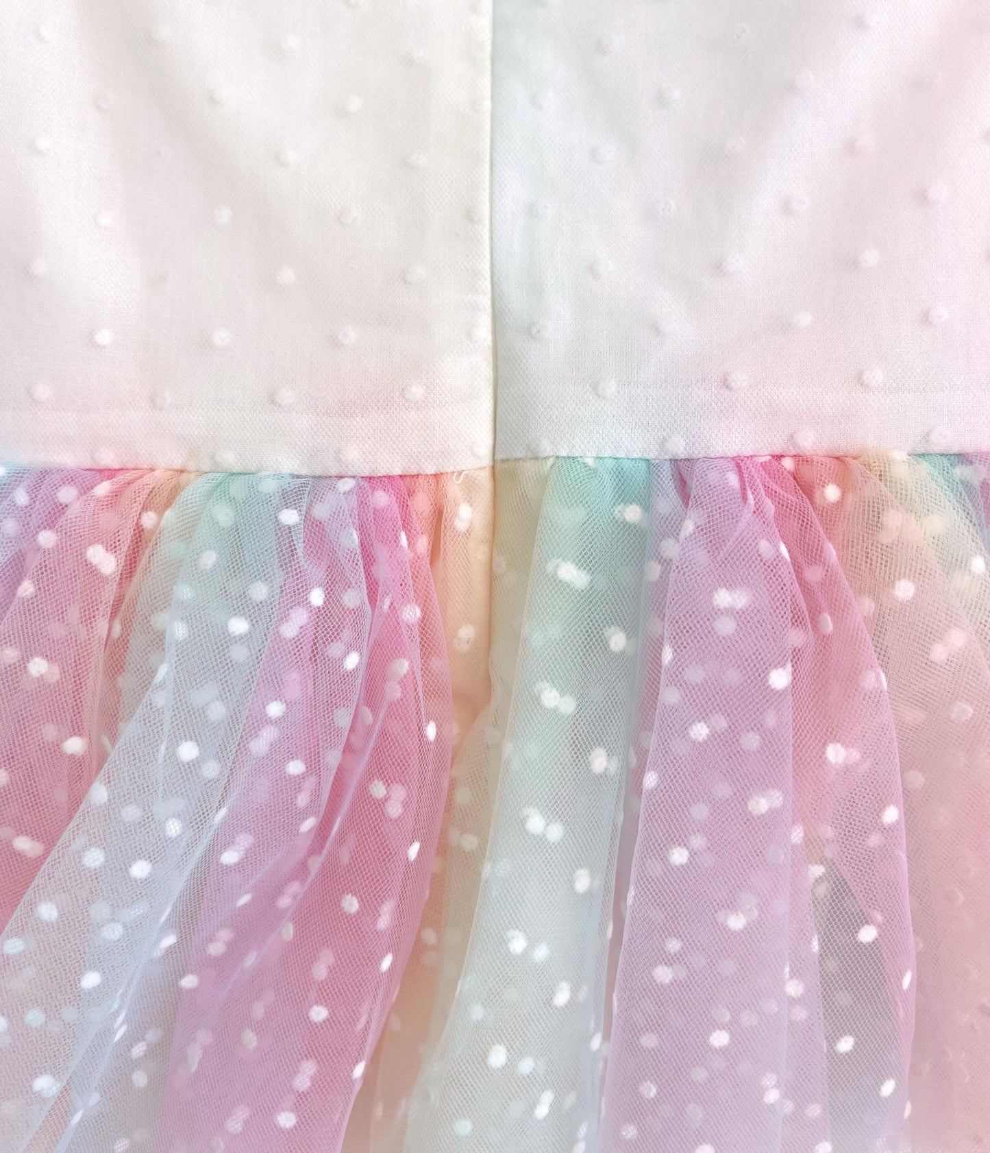 Rainbow Fairy Floss Baby Girl Tulle Party Romper