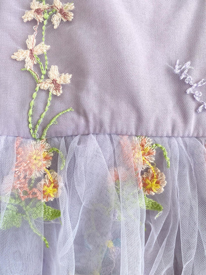 Cupcake Lavender Baby Girl Tulle Party Romper