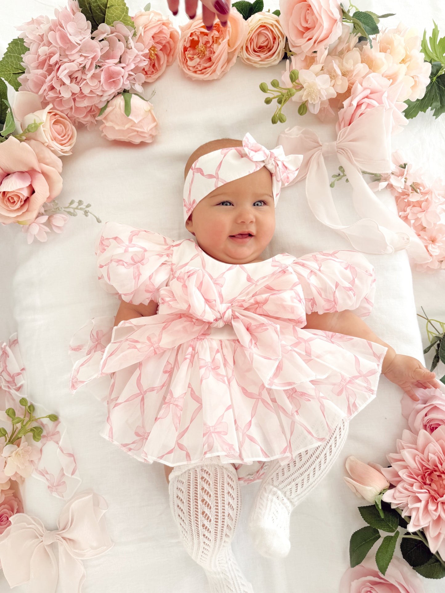 Pretty In Pink Organza Baby Girl Party Romper