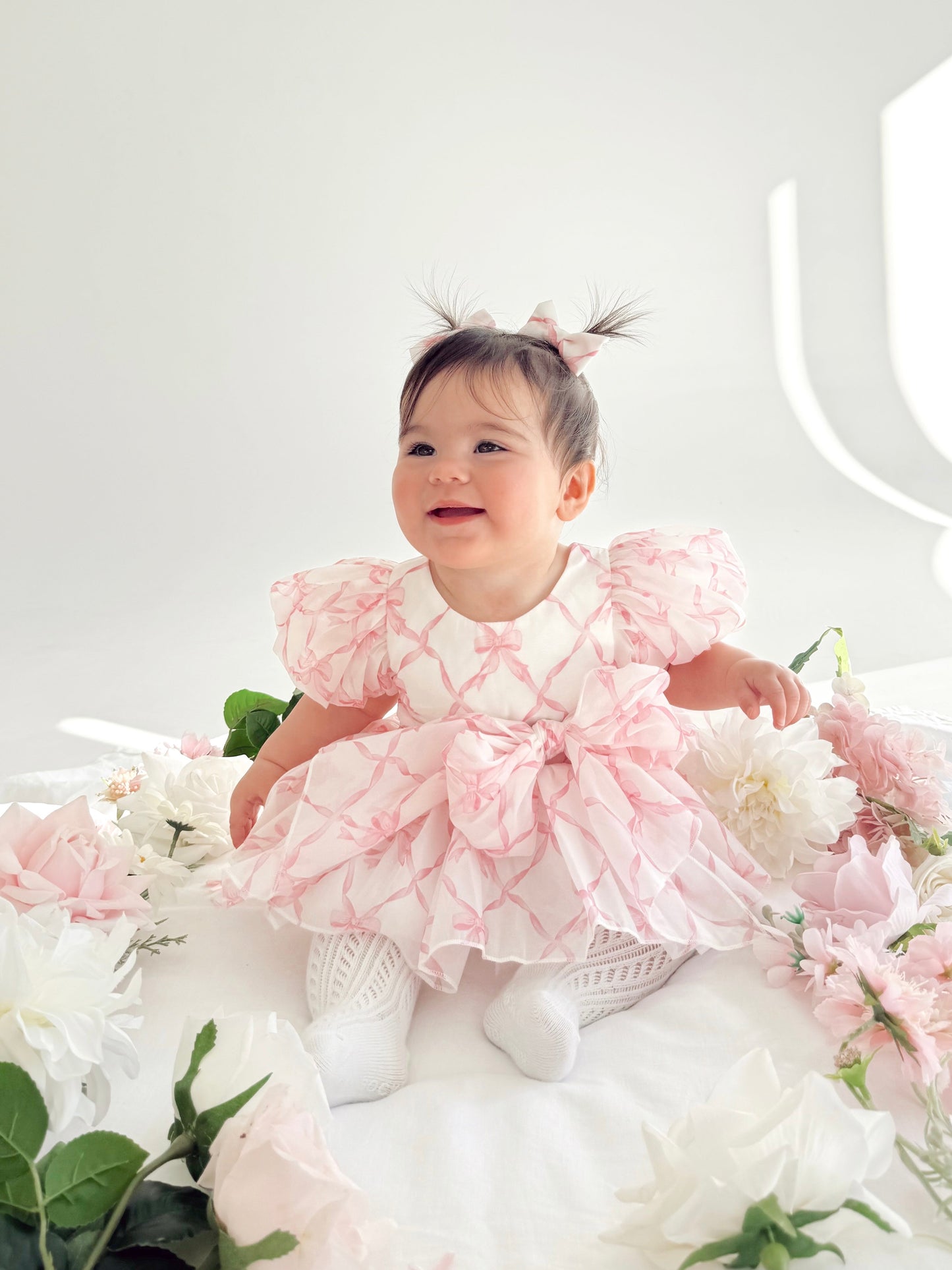 Pretty In Pink Organza Baby Girl Party Romper