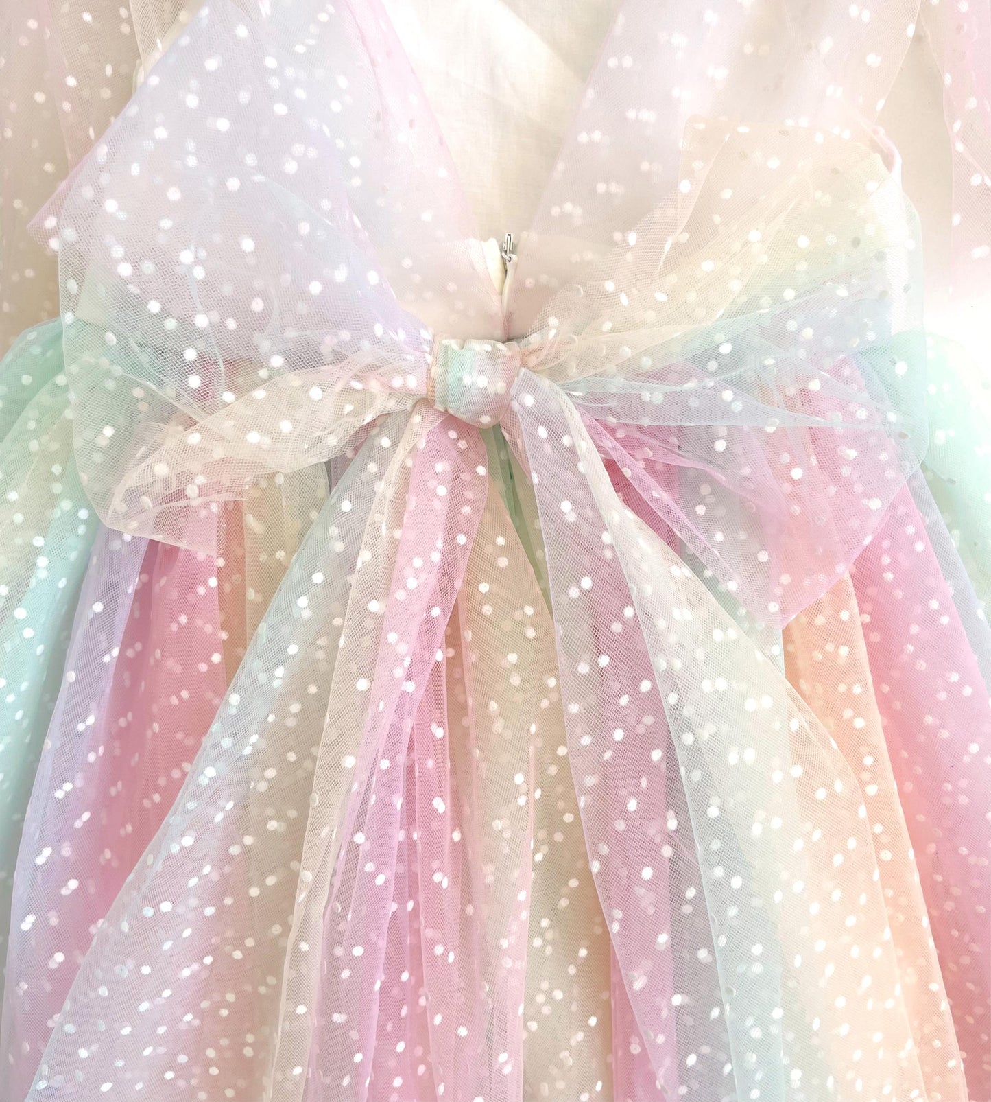 Rainbow Fairy Floss Baby Girl Tulle Party Romper