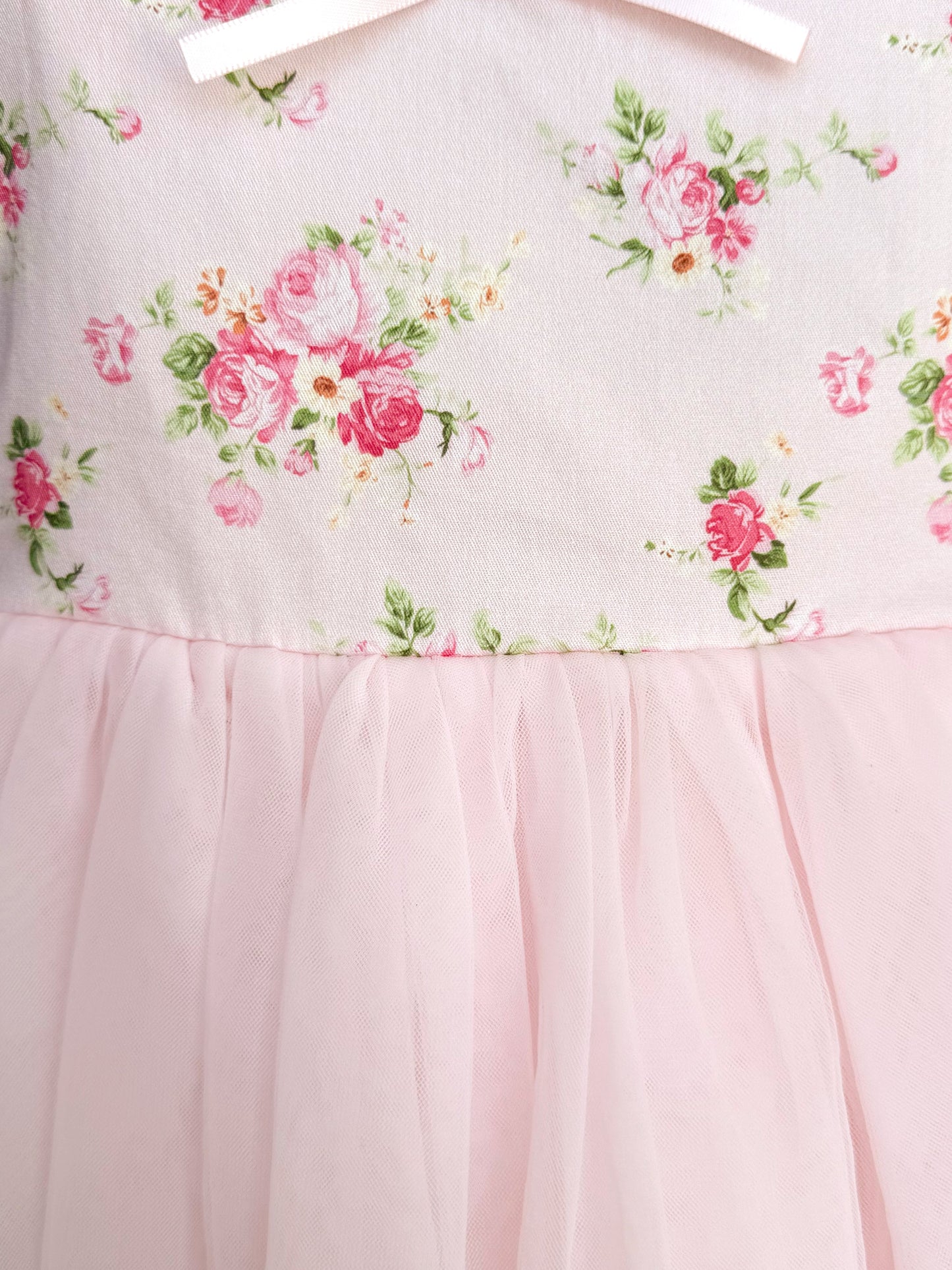 Mirabelle Flower Candy Pink Baby Girl Floral Tulle Party Romper