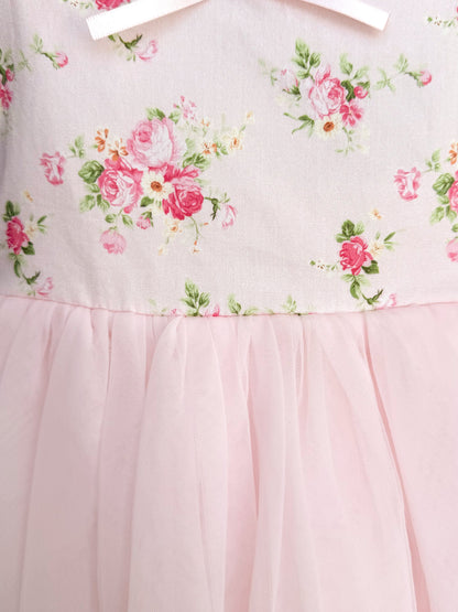 Mirabelle Flower Candy Pink Baby Girl Floral Tulle Party Romper
