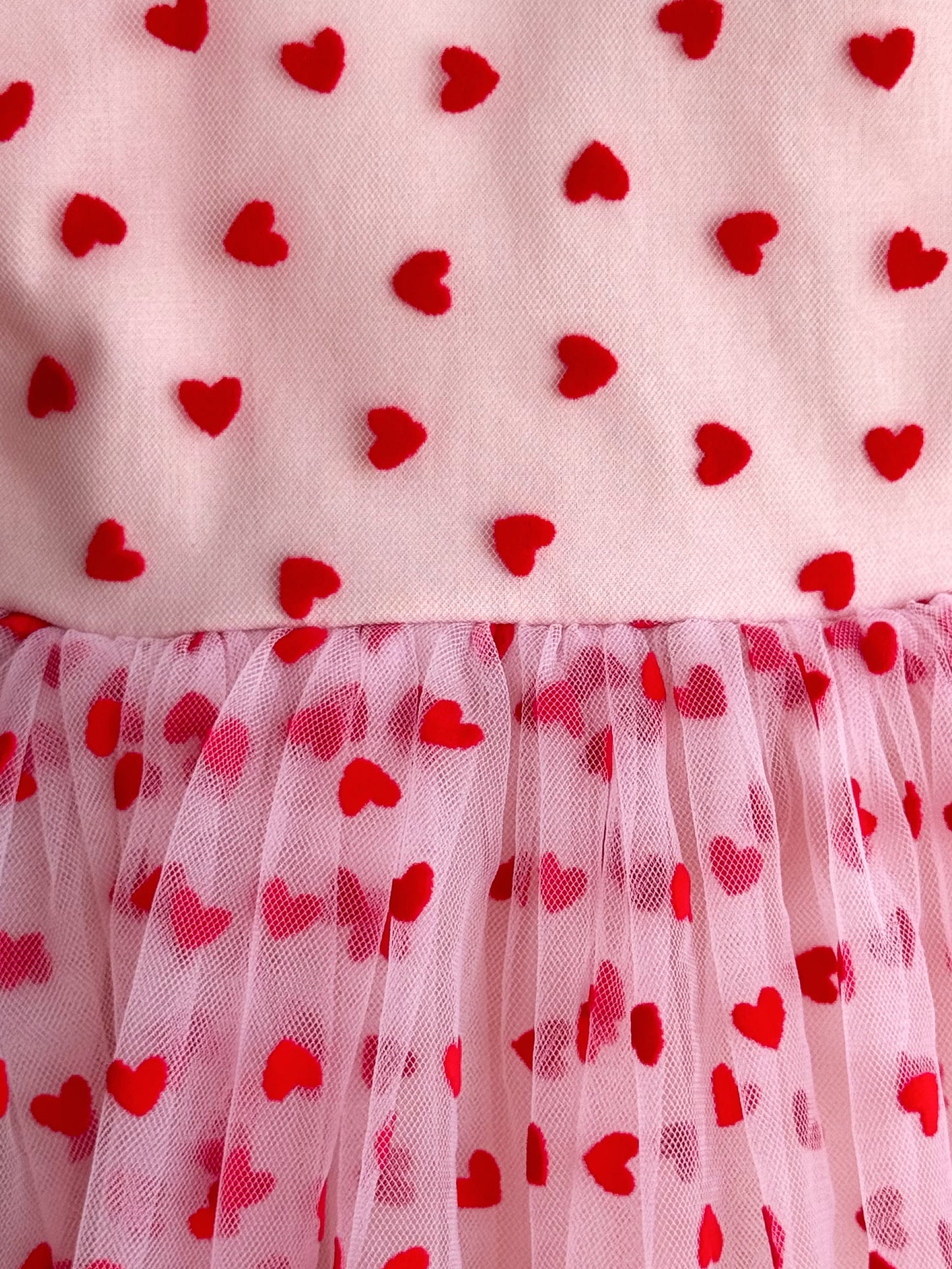 Lover Pink Heart Baby Girl Tulle Party Romper