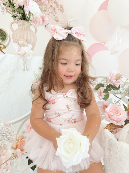 Mirabelle Flower Candy Pink Baby Girl Floral Tulle Party Romper