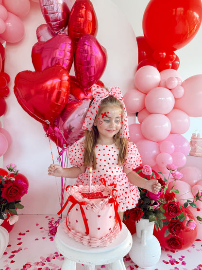 Lover Pink Heart Baby Girl Tulle Party Romper