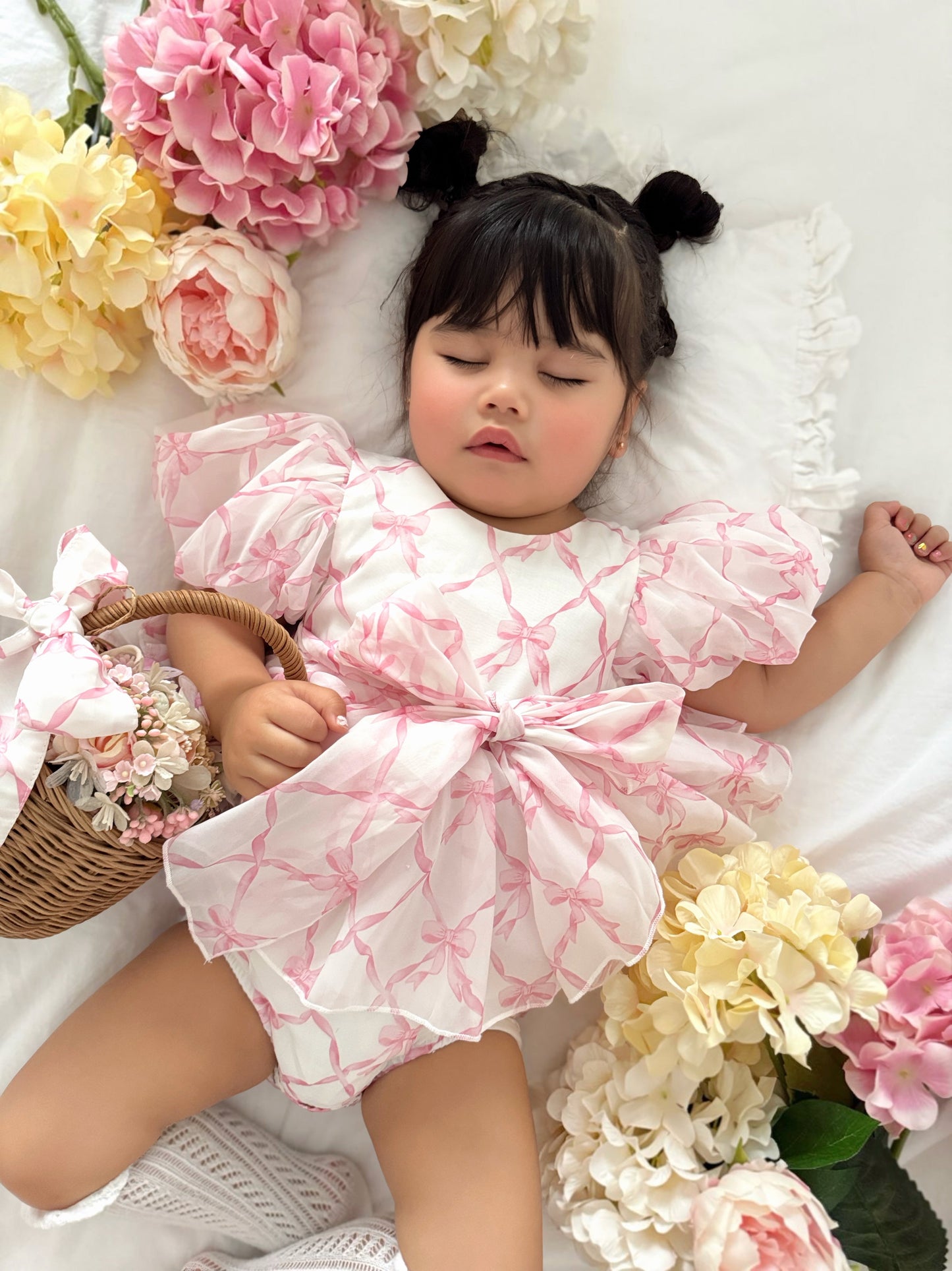 Pretty In Pink Organza Baby Girl Party Romper