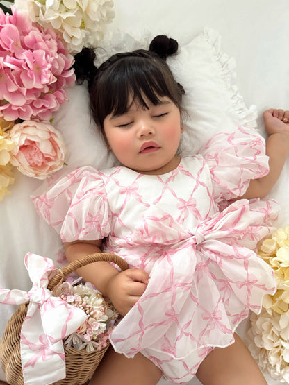 Pretty In Pink Organza Baby Girl Party Romper