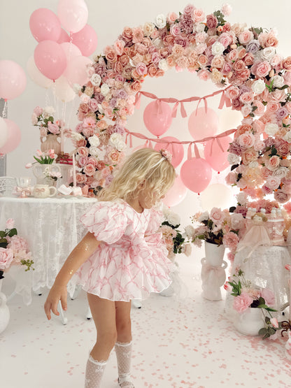 Pretty In Pink Organza Baby Girl Party Romper