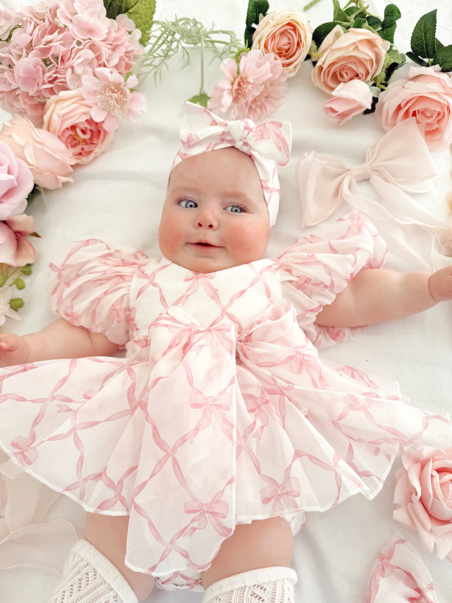 Pretty In Pink Organza Baby Girl Party Romper