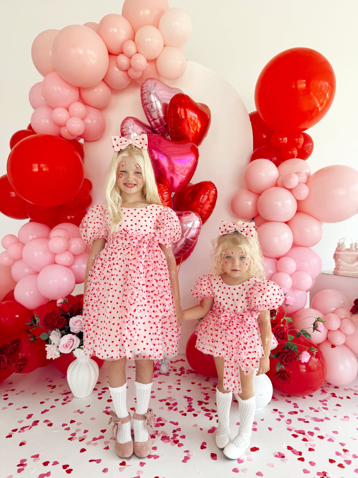 Lover Pink Heart Baby Girl Tulle Party Romper