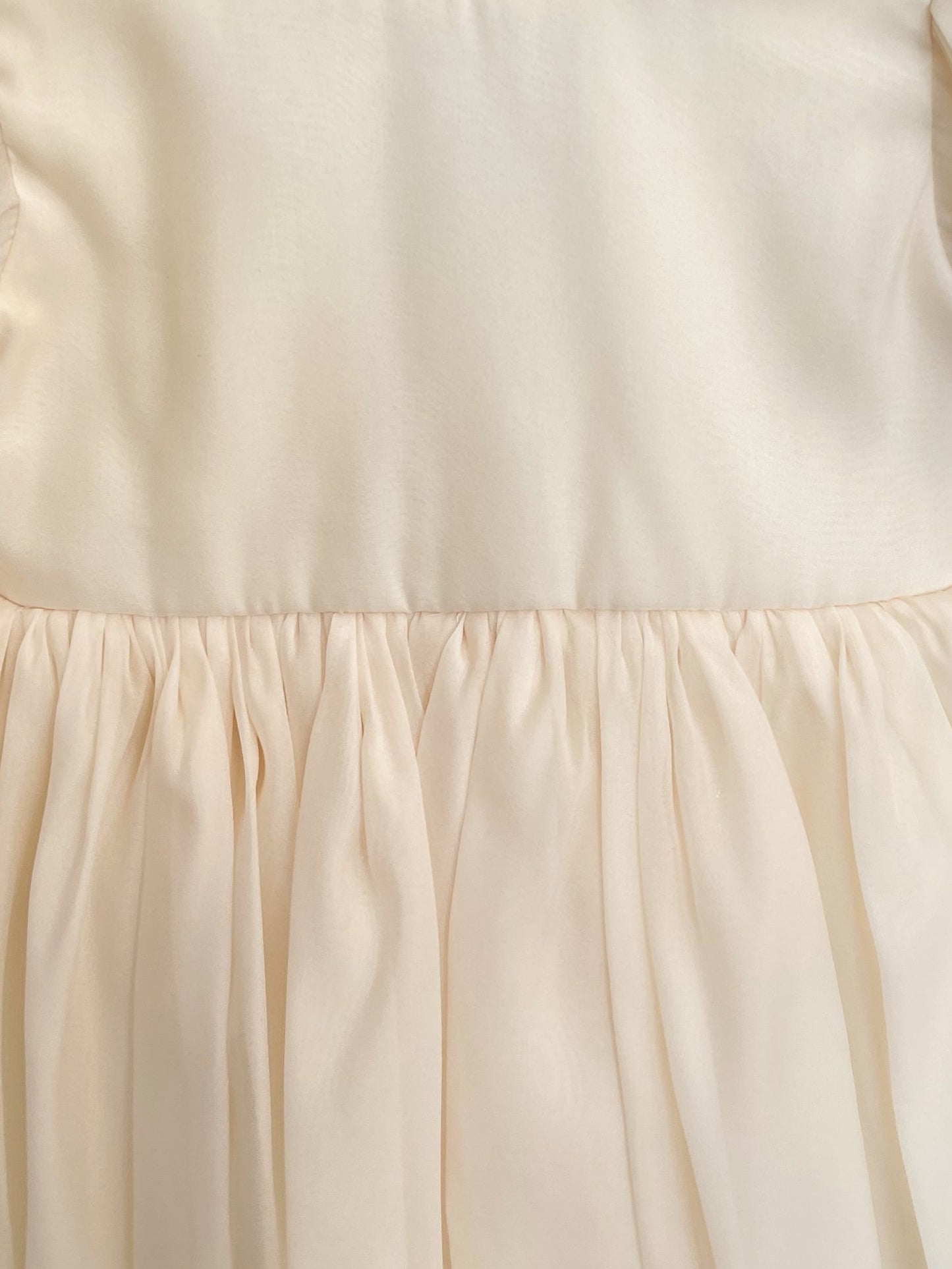 Clementine Matte Cream Organza Baby Girl Romper