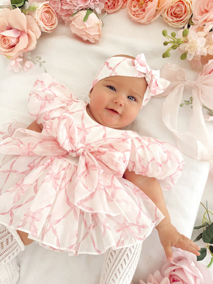 Pretty In Pink Organza Baby Girl Party Romper