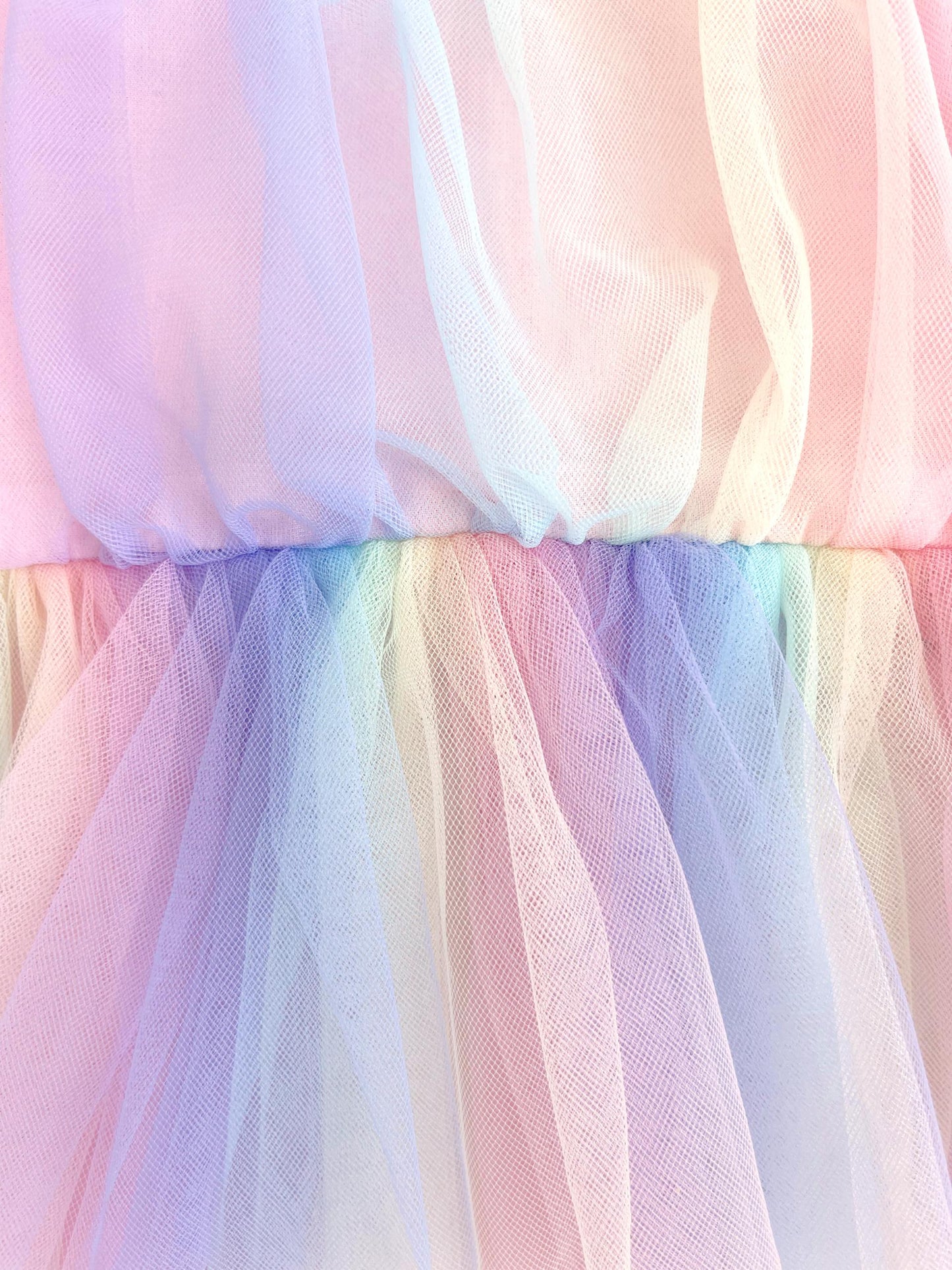Unicorn Party Baby Girl Rainbow Tulle Romper