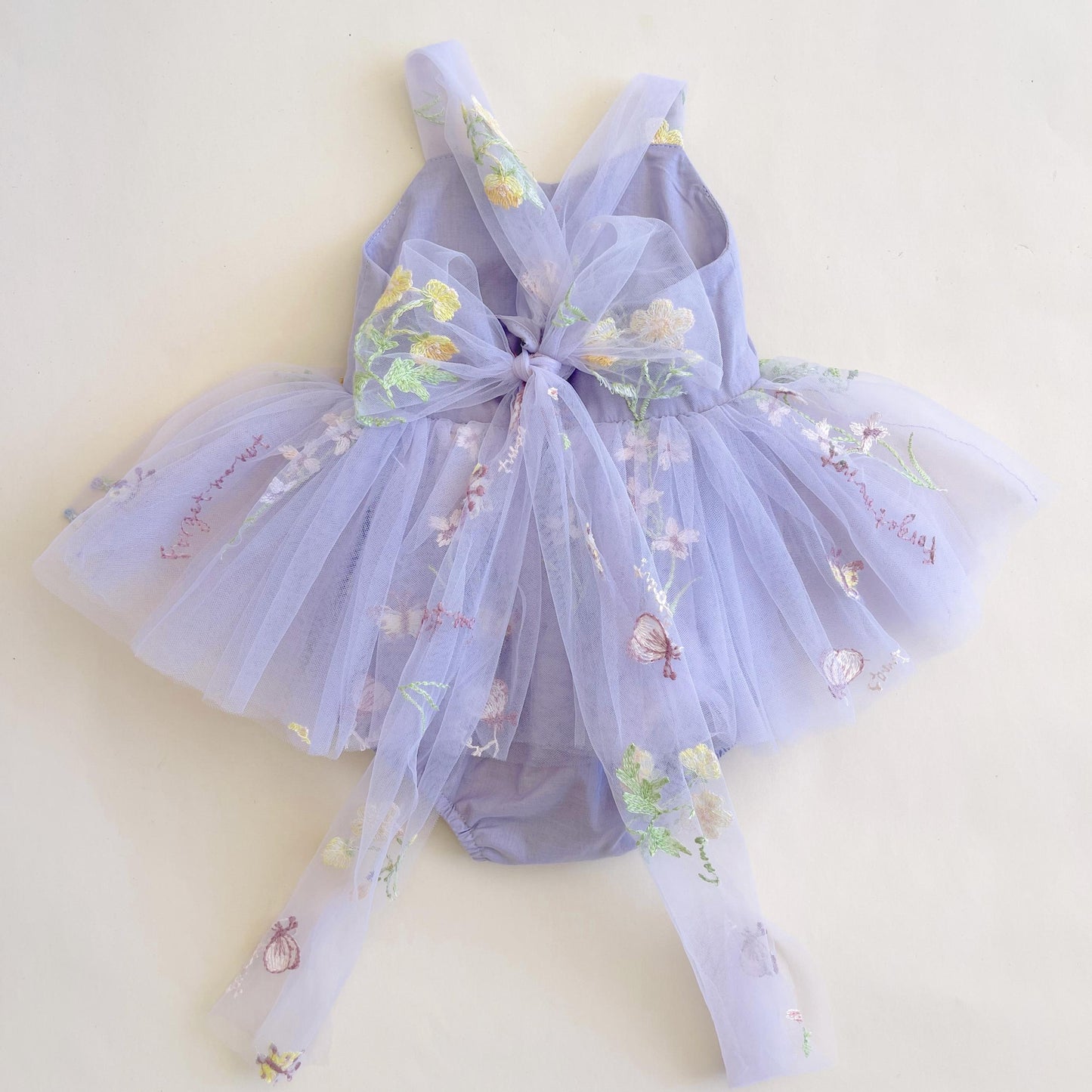Sugar Plum Lavender Baby Girl Tulle Party Romper