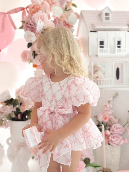 Pretty In Pink Organza Baby Girl Party Romper