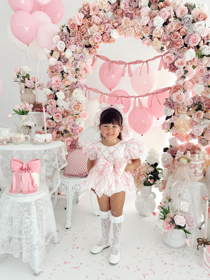 Pretty In Pink Organza Baby Girl Party Romper