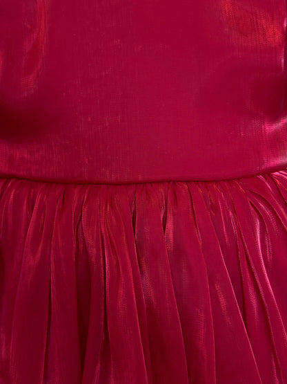 Dolly Ruby Red Organza Baby Girl Party Romper