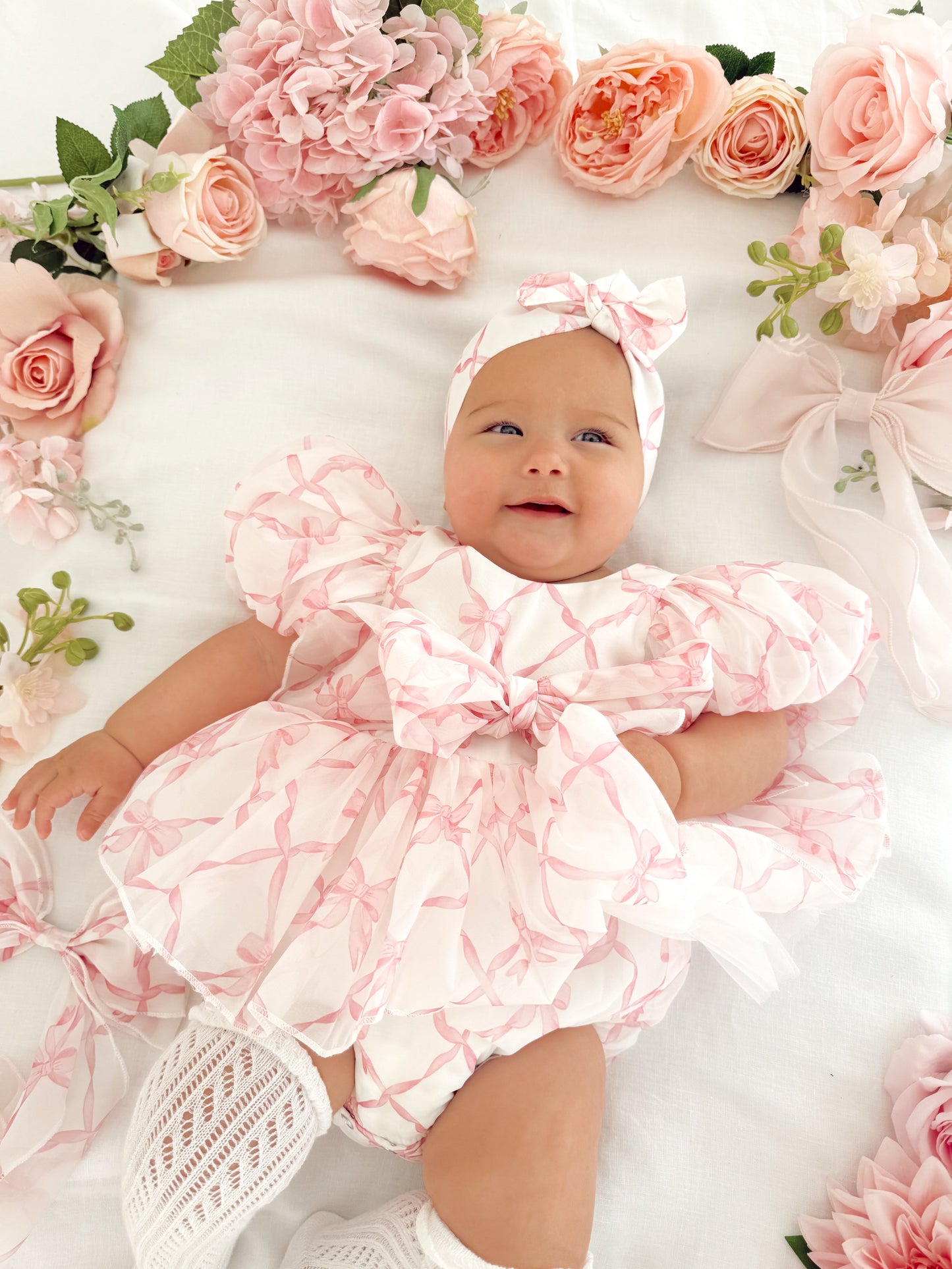 Pretty In Pink Organza Baby Girl Party Romper